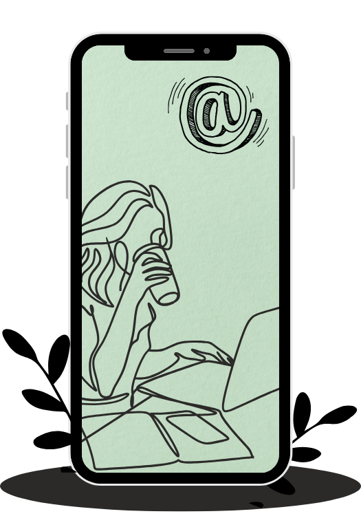 Kontakt- Bild Handy-Graphik